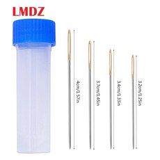 LMDZ 20Pcs/12PCS 골드 자수 패브릭 크로스 스티치 바늘 크기 22 #24 #26 #28 # 병 바느질 도구와 스윙 바늘, 보여진 바와 같이, 12pcs 각 size3, 1개
