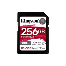 Kingston 金士頓 CANVAS React Plus SDXC 記憶卡 UHS-II V90 讀取300MB/s 寫入260MB/s, 1個, 256G