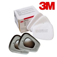 3m 5N11방진필터 10개+501 리테이너 2개, 화이트 그레이, 1개