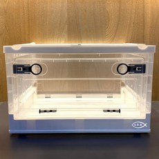 NOMO 諾摩【可折疊飼養箱 大 小 黑色 白色 藍色】整理箱 爬蟲箱 倉鼠籠 飼養箱 箱子 飼養盒 透明箱 倉鼠, 白色,大號 (含透明底托盤-限宅配), 1個