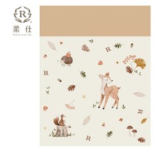 【Roaze 柔仕】雙面雲朵涼被 (親子款), 小鹿漫步,小(110*75cm)