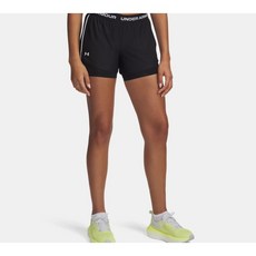 [백화점 정품] 언더아머 Under Armour 1389895 001 블랙 UA Tech 플레이 업 여성 투인원 쇼츠 여자 운동복 트레이닝복