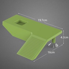 烏龜曬臺 階梯式浮臺 強力吸盤固定 -, 綠色-小號
