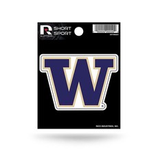Rico Industries NCAA LSU 타이거스 다이 컷 팀 로고 쇼트 스포츠 스티커, Rico Industries 워싱턴 허스키스