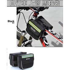自行車上管馬鞍袋 適用於登山車、摺疊車、公路車、小徑車, 1個