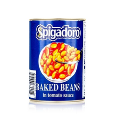 Spigadaro 茄汁焗豆420g - 義大利罐頭 早餐即食方便 美味素食 茄汁濃郁, 茄汁焗豆420g（五辛素, 1個, 420g