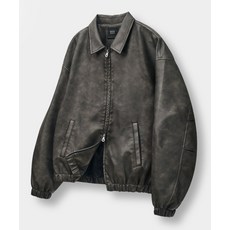 디미트리 블랙 DIMITRI BLACK FAUX 레더 워시드 데일리 자켓_브라운 DBF1LJ01BR 124989