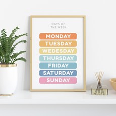 한스디아트 위켄드 감성 일러스트포스터 방꾸미기소품 종이포스터