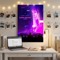 클래식 영화 러너 포스터 벽 데칼 떼어내고 붙이기 프린트 방수 홈 데코, 22. White3