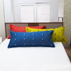 꿀몽 헤드쿠션커버 2인용베개커버 대쿠션 50X100, 바둑이 옐로우