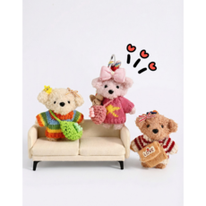 온데이즈픽 유니크한 말티푸 강아지 인형 키링 여성가방 키홀더