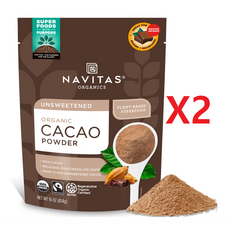 나비타스내츄럴스 카카오 초콜릿 파우더 로우, 454g, 1개입, 2개