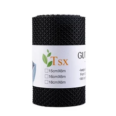 고정 후크가 있는 플라스틱 홈통 가드 메쉬 지붕 홈통 가드 필터 그리드 울타리, 01 15cmx6m