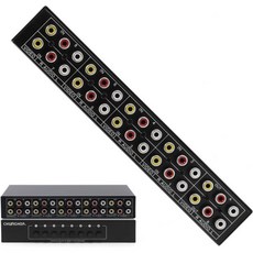 CHUNGHOP 청호 8입 2출 8경합 복합 AV 스위치 3 RCA 비디오 LR 오디오 박스 선택기 8x2 HDTV LCD DVD STB 게임 콘솔 스위처, 청홉 8 in 2 아웃 웨이 복합 AV 스위처 3 RC