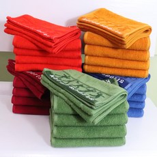 [코튼알리오] K-스포츠타올 100%순면 길이110cm 4장, 빨강, 4개