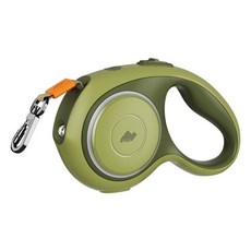 狗狗牽引繩自動伸縮3米帶拾便袋帶燈, 1個, 山野绿-Pro版3米【带探照灯】