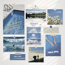 엽서 포스터 블루 데코팩 ver.02 엽서세트 감성 엽서 인테리어소품, 선택안함