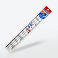 알파 컷팅 안전 방안자 30CM 스틸커팅자 눈금 철직자 플라스틱 투명 사무용품 문구