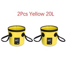 12L 20L 그릇 싱크 세탁 가방 세차 양동이 휴대용 야외 여행 접이식 물 다기능, 20L-YELLOW 2PCS