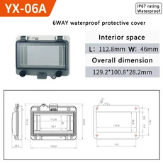 IP67 투명 보호 창 커버 배포 상자 후드 회로 차단기 방수, 05 PJ-06A