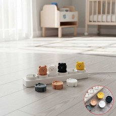아기 안전 감전방지 콘센트마개 실리콘 보호캡 덮개 220v, 1개, 캐릭터콘센트마개_블랙