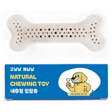 고냥냥 개냥냥 강아지 네츄럴 이갈이 장난감 터그놀이, 1개, 화이트(밀크)