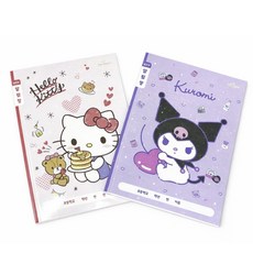이로운 산리오 넓은칸 알림장 5개 세트 신학기 저학년 공책 노트 1-2 초등학교, 우사하나