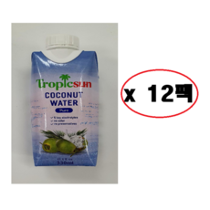 트로픽선 퓨어 코코넛워터, 330ml, 12개