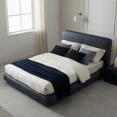 파로마 홈즈 르망 슈퍼싱글 가죽 침대 프레임 HSY826-1, 네이비