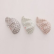 돌 아기모자 유아 체크 봄 이중지 챙 보넷