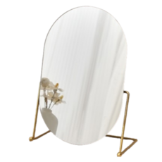 만만템 탁상 거울 화장 각도조절 메탈 화장 스탠드 모던킹, 모던킹 골드