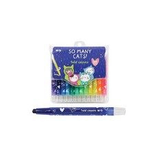 新易 CAT 貓咪 伸縮蠟筆 (短桿) (12色) (24色), 1個, 12色組, 12色組