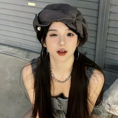 韓版大版顯臉小畫家貝雷帽 日系文藝復古八角帽 大頭圍女帽 臺灣出貨