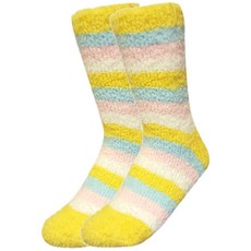 맘바 임산부용 롱 수면 양말, 옐로우 스트라이프, 1개