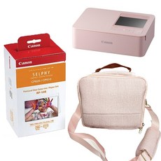 CANON CP1500 相片印表機 手機相印機 熱昇華列印機 CP1300後繼機種 證件照/大頭照適用 平輸現貨, 粉色+108張4*6相紙+收納包