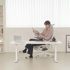 에이픽스 듀얼 모터 전동 3단 높이조절 스탠딩 모션데스크 MD303D 1600 화이트, 단품