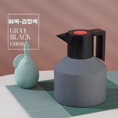 3D 스테인레스 보온 주전자 1.2L 1.8L 1.5L 보냉 보온병, M. 회색 1.8L
