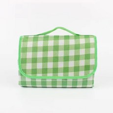 DFMEI 野餐墊防潮墊加厚戶外露營野餐裝備防水便攜春遊可摺疊野餐布草地, 小綠格【無紡布加厚】