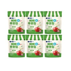 베베쿡 푸룻칩 사과, 6개, 12g