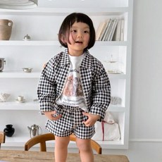 피치피치KC 피크닉블루종(모델컷)(XXL)<br><도트데님/네이비체크><br>*XXL*