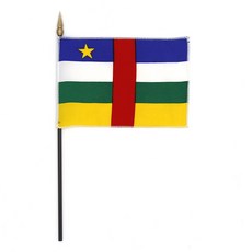 인사동공예 미니 탁상기 깃발 세계 국기 만국기 10x15cm, 1개, 중앙아프리카공화국