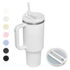 대용량 텀블러 차량용 1.18L 보온 보냉 빨대, 1개, 1200ml, 퓨어화이트
