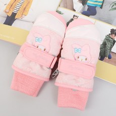 Sanrio 三麗鷗 My Melody 冬季保暖拇指手套嬰兒兒童兒童女孩嬰兒連指手套加墊防水