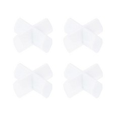 MECCANIXITY 마그네틱 교반기 믹서 교반봉 10mm0.39 x 10mm 십자형 PTFE 코팅 자석 흰색 실험실용 4Pcs, 25mm x25mm