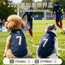 世界盃狗狗球衣透氣背心, 新款 法國7號, 1個