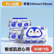 巨實惠 純水濕廁紙 家庭版 潔廁濕巾 男女通用 可沖散 80抽廁所濕巾 隨身攜帶, 1個, 純水濕廁紙80片*3包, 80