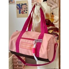 運動旅行健身包 大容量行李袋 短途旅行收納包, 淺紫色普通版,單包, 1個