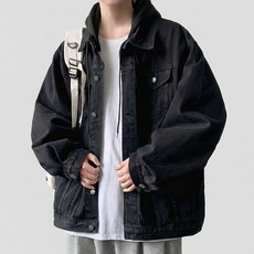 루크 후드 탈부착 워싱 데님 청자켓 남녀공용 편안한 오버핏 데일리 아우터 가벼운 루즈핏 꾸안꾸 캐주얼 기본템 점퍼 힙한 빈티지 스트릿 청재킷