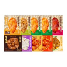 [패키지]한끼통살 베스트셀러 패키지 10팩(크리스피 닭가슴살5+볼5), 90g