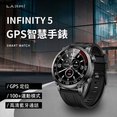 LARMI 樂米 GPS防水通話智慧手錶 INFINITY 5 LM5, 黑色